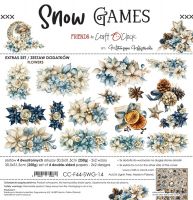 Дизайнерски елементи за изрязване "Snow Games-Flowers and More", Craft o'Clock
