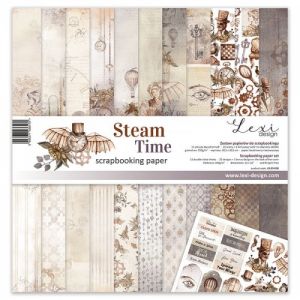 Дизайнерски хартии "Steam Time", 30см, Laserowe Love