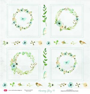Дизайнерски лист "Morning Mist"-8, 30см, Craft&You Design