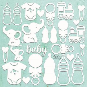 Елементи от бирен картон "Baby set", Mintay Papers