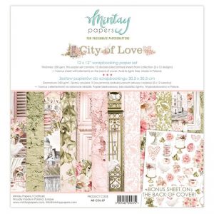 Дизайнерски хартии "City of Love", 30см, Mintay Papers