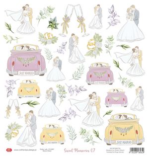Дизайнерски лист с елементи за изрязване "Sweet Memories"-7, 30см, Craft&You Design