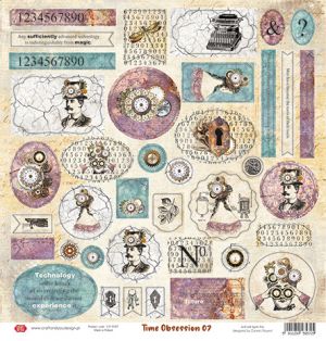 Дизайнерски лист "Time Obsession"-7, 30см, Craft&You Design
