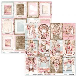 Дизайнерски лист "Blissful Time"-06, 30см, Mintay Papers