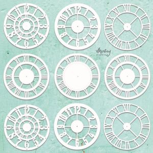 Елементи от бирен картон "Clocks Set", Mintay Papers