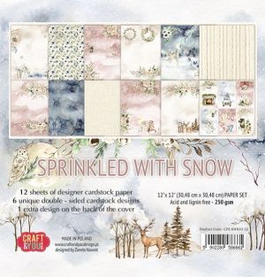 Дизайнерски хартии "Sprinkled with Snow", 12л., 30см, Craft&You Design