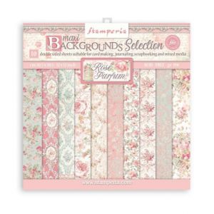 Дизайнерски фонови хартии "Rose Parfum-Backgrounds", 30см, Stamperia