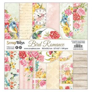 Дизайнерски хартии "Bird Romance", 30.5см, ScrapBoys