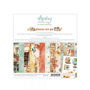 Дизайнерско блокче "Places We Go", 15см, Mintay Papers