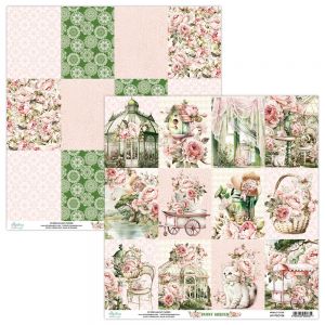 Дизайнерски лист "Peony Garden"-06, Mintay Papers