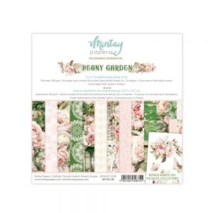 Дизайнерско блокче "Peony Garden", 15см, Mintay Papers