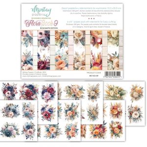 Дизайнерско блокче "Flora Book 9", 15смх20см, Mintay Papers