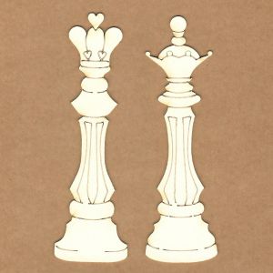 Елементи от бирен картон "Queen and King of Chess", Kora Projects
