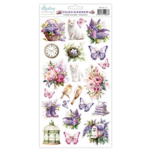 Дизайнерски хартиени стикери "Lilac Garden", Mintay Papers