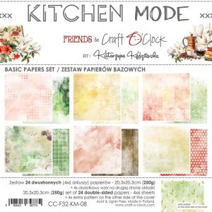 Дизайнерски фонови хартии "Kitchen Mode", 20см, Craft o'Clock
