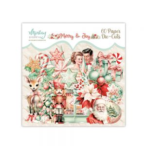 Дизайнерски хартиени елементи "Merry & Joy", Mintay Papers