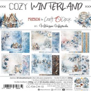 Дизайнерски хартии "Cozy Winterland", 15см, Craft o'Clock