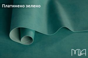 Кожа - платинено-зелена, 70смх25см, Mia Memoro