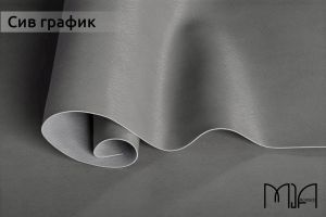 Кожа - сив график, 70смх33см, Mia Memoro