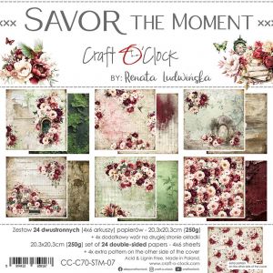 Дизайнерски хартии "Savor the Moment", 20см, Craft o'Clock