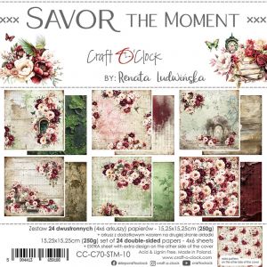 Дизайнерски хартии "Savor the Moment", 15см, Craft o'Clock