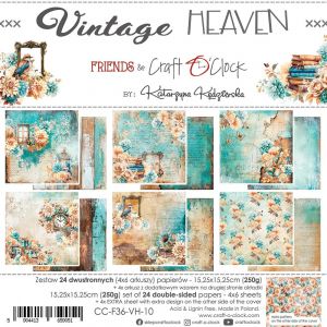 Дизайнерски хартии "Vintage Heaven", 15см, Craft o'Clock
