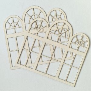 Комплект прозорци от бирен картон, 2бр., Scrapbooky