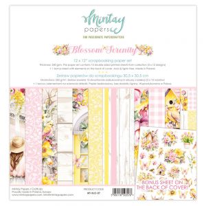 Дизайнерски хартии "Blossom Serenity", 30см, Mintay Papers