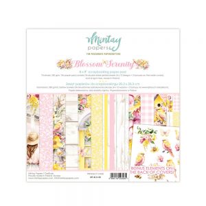 Дизайнерско блокче "Blossom Serenity", 20см, Mintay Papers