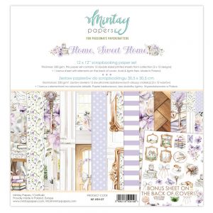 Дизайнерски хартии "Home, Sweet Home", 30см, Mintay Papers