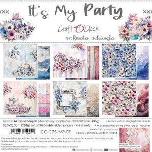 Дизайнерски хартии "It's My Party", 20см, Craft o'Clock