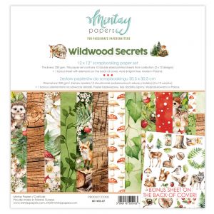 Дизайнерски хартии "Wildwood Secrets", 30см, Mintay Papers