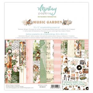 Дизайнерски хартии "Music Garden", 30см, Mintay Papers