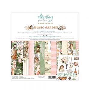 Дизайнерско блокче "Music Garden", 20см, Mintay Papers