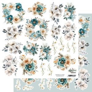 Дизайнерски лист с елементи за изрязване "Magic of the Northern Lights – Flowers", Alchemy of Art