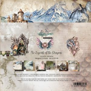 Дизайнерски хартии "The Legends of the Dragons", 20см, Alchemy of Art