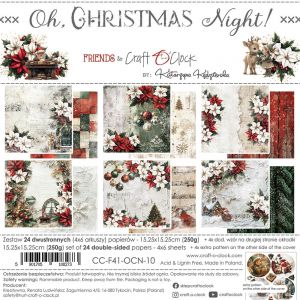 Дизайнерски хартии "Oh, Christmas Night!", 15см, Craft o'Clock