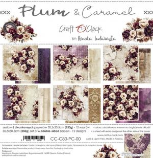 Дизайнерски хартии "Plum & Caramel", 30см, Craft o'Clock