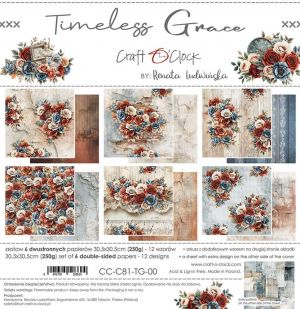 Дизайнерски хартии "Timeless Grace", 30см, Craft o'Clock