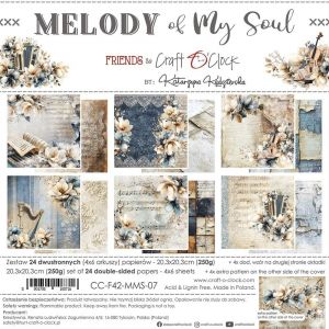 Дизайнерски хартии "Melody of My Soul", 20см, Craft o'Clock
