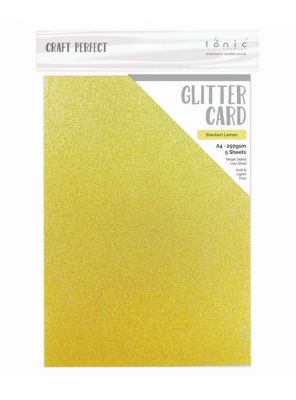 Брокатен картон "Sherbert Lemon", 5л., А4, 250гр.