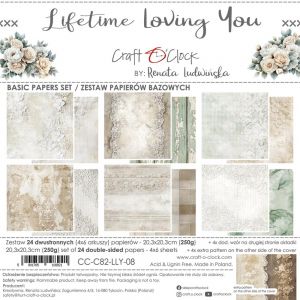 Дизайнерски фонови хартии "Lifetime Loving You", 20см, Craft o'Clock
