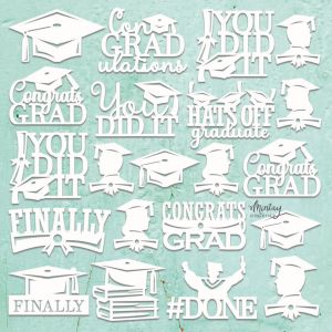 Елементи от бирен картон "Graduation Set", Mintay Papers