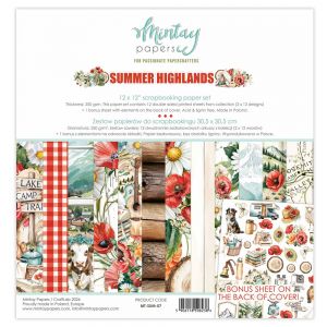 Дизайнерски хартии "Summer Highlands", 30см, Mintay Papers