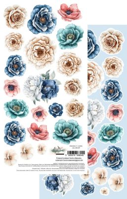 Дизайнерски лист с елементи за изрязване "Ocean Blue-Flowers", Alchemy of Art