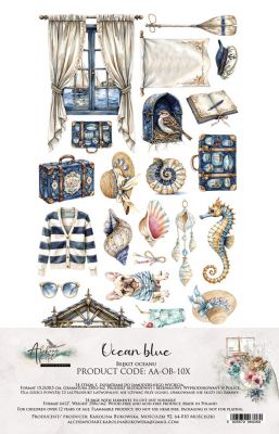 Дизайнерски елементи за изрязване "Ocean Blue", 12л., Alchemy of Art