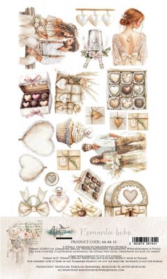 Дизайнерски елементи за изрязване "Romantic Boho", 6л., Alchemy of Art