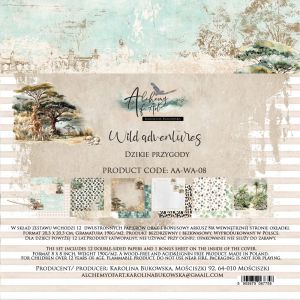 Дизайнерски хартии "Wild Adventures", 20см, 24л., Alchemy of Art