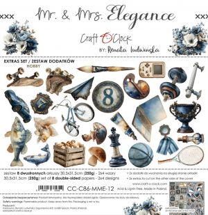 Дизайнерски елементи за изрязване "Mr & Mrs Elegance-Hobby", Craft o'Clock