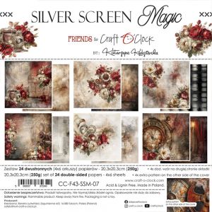 Дизайнерски хартии "Silver Screen Magic", 20см, Craft o'Clock